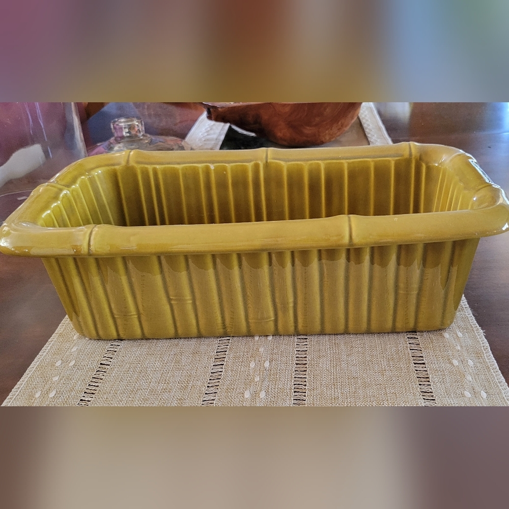 Vintage Retro Haeger Planter Bamboo Design